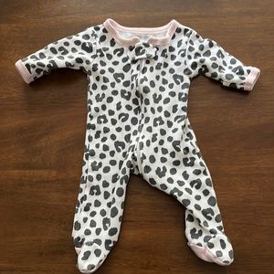 Newborn animal print onesie